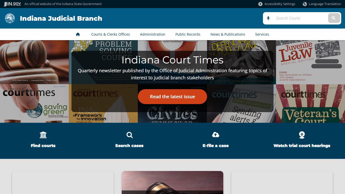 Indiana Judicial Branch: Judiciary Home